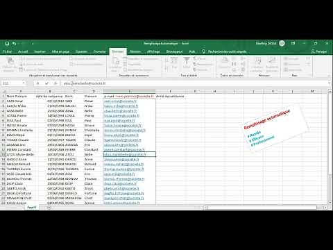 Excel - Remplissage automatique / instantané dans Excel.