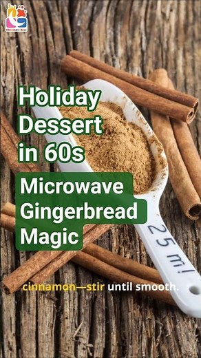 1-Minute Gingerbread Mug Cake | Easy Microwave Holiday Dessert