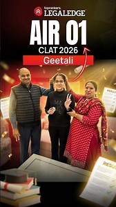 CLAT 2026 Result Out! - AIR 01 #clat #clatresult #legaledge #air1 #clat2026results