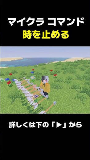 【マイクラ】時を止めるコマンド！スイッチ対応！作り方！簡単コマンド！時間停止魔法【マイクラ統合版】