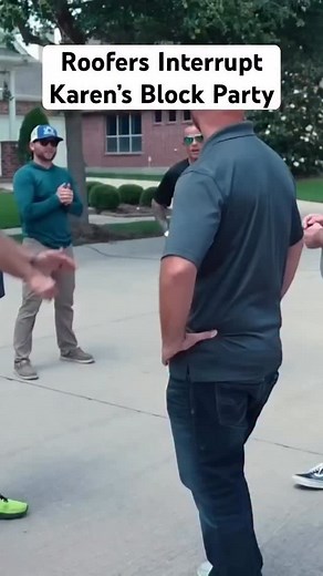 Roofers Interrupt Karen’s Block Party | Lee Haight