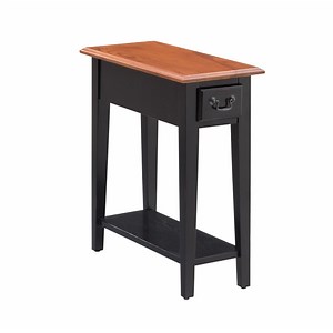 Narrow Side Table in Black
