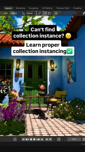Unreal Blender on Instagram: "Can't find your collection instance? Collection instance is way off? Let's fix it! #blender3d #tutorial #blender #learnblender #b3d"