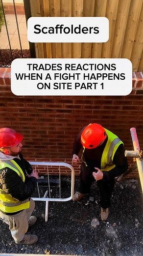 209K views · 2.4K reactions | Trade reactions to a fight on site part 1 Thank you to @lacesafetyvest for sending us the vest. Brendan loved it , who likes the new vest ? #construction #constructionworker #bluecollar #tradie #tradesmen #tradesman #scaffolder #bricklayer #labourer #apprentice #roofer #electrician #sparky #humour #sketchcomedy #reelsviralシfb | The Welsh erection boys | Facebook