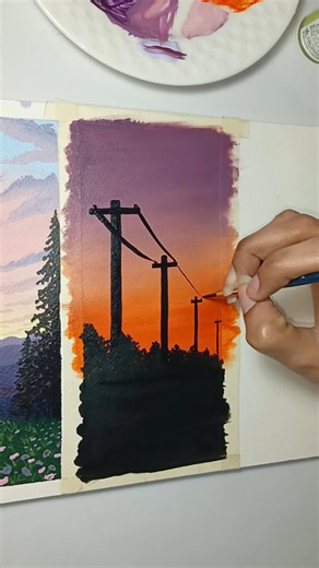 Easy acrylic painting idea for beginners ✨ #shorts #painting