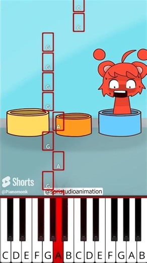 Choose the Right Color Mix 🩵💛🧡 | Sky vs Simon vs Oren (@soristudioanimation) - Octave Piano Tutorial