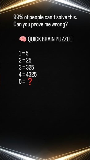 Only 1% Can Solve This Puzzle 🤯 | 5 = ? Logic Explained #shorts