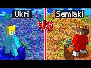 Ukri WASSER vs Semlaki LAVA Dorf-Überlebens-Battle in Minecraft!