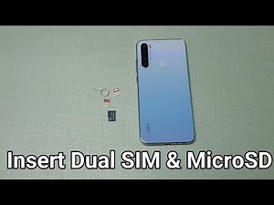 How to Insert Dual SIM card & MicroSD Card in Xiaomi Redmi Note 8