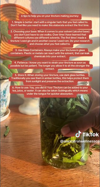 6 Tincture making tips for beginners #tincture #herbs #herbalmedicine #ancestralwellnessco