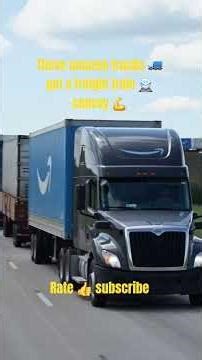 Amazon Highway Freight Train 🚛📦🚛 Endless Trailers, Nonstop Miles 💨 #amazon #amazonflex #delivery #ai