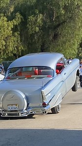 'Kay from the door' hopping her 57 Chevy Bel Air Lowrider in the park in Long Beach, California! 🙌 | Skid Society
