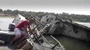 El bajo nivel del Danubio revela barcos nazis de la Segunda Guerra Mundial