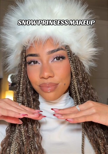 snow princess/ ice princess makeup ❄️🤍 #snowprincess #snowprincessmakeup #iceprincessmakeup #icymakeup #icymakeuplook