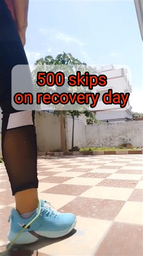 500 skips ✔️ Active Recovery ✔️ Stronger Every Day 🔥 #motivation #homeworkout #activerecovery