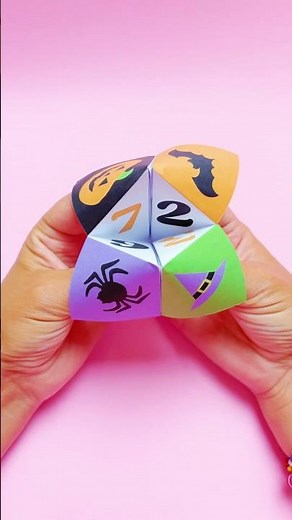 Halloween Fortune Teller with Cricut 🕷️✨ | Print Then Cut Paper Toy! #cricut #halloween #handmade