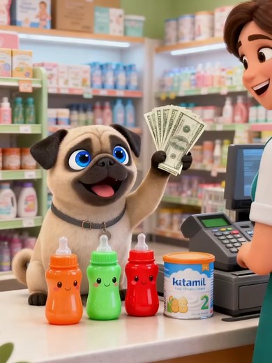 Cute Pug Puppy Feeds Kittens in Adorable Story