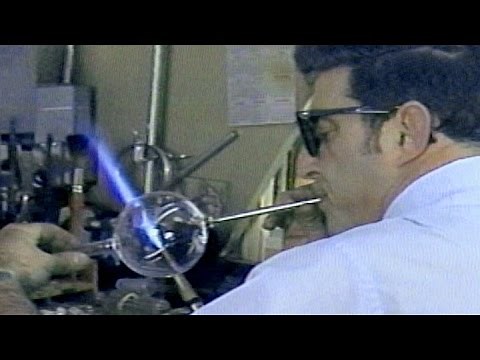Glassblowing at Bell Labs, Murray Hill, NJ, 1979