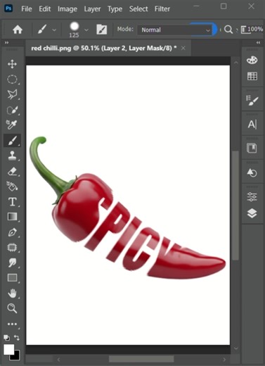 Creative Photoshop Manipulation Using a Red Chilli #shorts