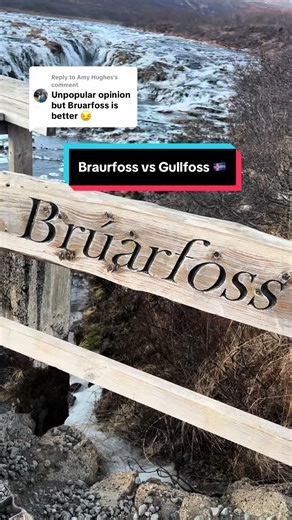 Replying to @Amy Hughes Braurfoss vs Gullfoss 🇮🇸 which one wins? 💎 Braurfoss – unreal electric blue water, hidden gem vibes, a bit of a hike but SO worth it 🌊 Gullfoss – powerful, iconic, easy to access, feels like nature showing off Both completely different… both absolutely stunning. If you only had time for ONE, which are you choosing? 👇 #Iceland #gullfoss #goldencircle #waterfall #icelandadventure