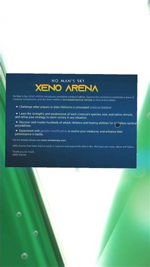 No Man’s Sky Xeno Arena is out now!