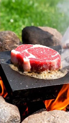 The Ultimate Outdoor Feast: Sizzling Steak in the Heart of Nature