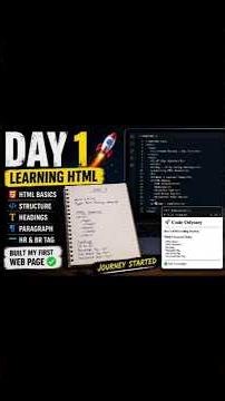 🚀 Day 1 of My Coding Journey | Learning HTML