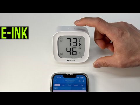 Govee WiFi Thermometer Hygrometer H5103. Bluetooth Temperature Humidity Sensor with E-Ink Display