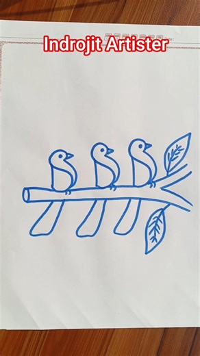 How to draw a Beautiful Birds Using Letter SSS #art #shorts #drawing #birds #drawingforkids