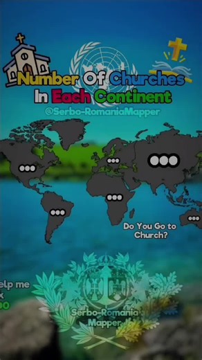 I respect all Religions ❤️ | Number Of Churches In Each Continent!⛪️🇪🇺🇺🇳 Huge credits to @Mapper from greece🇬🇷† and @🌎 𝗧𝗲𝘅𝗮𝗻𝗻 🇺🇸❄️ and have nice day guys!🥹❤️ #europe#map#geography#mapper#history Educational Purposes only⚠️