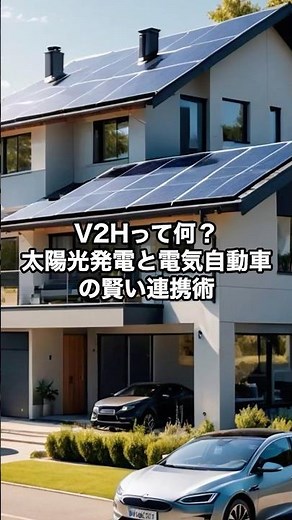 V2Hって何？太陽光発電とEV（電気自動車）の賢い連携術 #ソーラーパネル #太陽光パネル #電気自動車