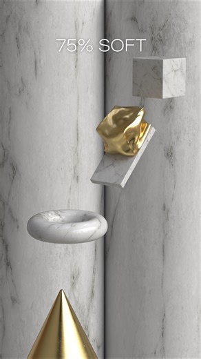 0% vs 100% Softness 3D Soft Body Simulation #3d #shorts #blender