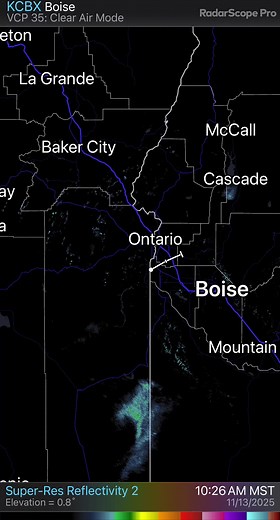 Thursday 11/13/25 - 2:15 PM Showers are moving into the area a little quicker than expected. Light rain will develop after 2:45 PM. Todd | McCall Weather