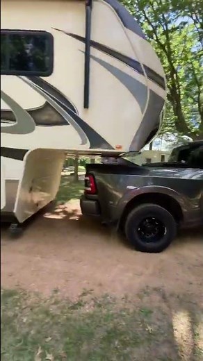 How to park your #FifthWheel into a small campsite! #rvtips #howtorv #howto