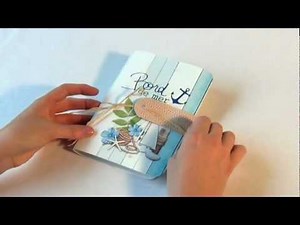 Présentation du mini album "Bord de mer" façon scrapbooking réalisé avec Studio-Scrap