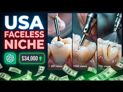 Create Satisfying Tooth Repair Videos with AI for FREE (USA Faceless Niche 🇺🇲)