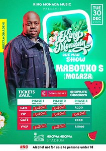 MORE ARTISTS & MC'S MORE FUN😫👌🏼👌🏼🔥🔥🔥🔥🔥🔥🔥 85%....WE GOING FOR A SOLD OUT 😍❤️👌🏼🔥🔥 Make sure you got your tickets ready before SOLD OUT...Tickets sales might close when target is reached https://computicket-boxoffice.com/e/king-monadas-one-man-show-BOYbCt | King Monada