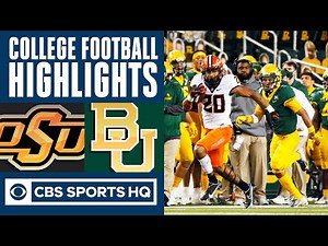 #22 Oklahoma State vs Baylor Highlights: Stoner 3 TD catches for Cowboys | CBS Sports HQ