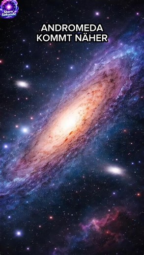 Andromeda kommt näher 😳 Folge @sternsekunde_de für mehr Facts 🌌 Die Andromedagalaxie nähert sich der Milchstraße. In ~4 Mrd Jahren kommt es zur Kollision (sehr vereinfacht). #shorts #Astronomie #Weltraum “