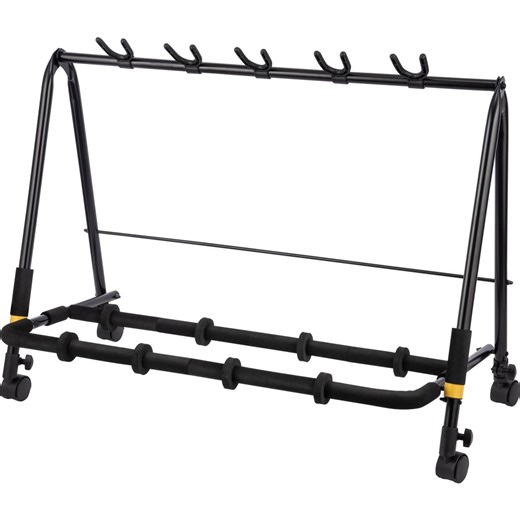 Hercules Stands GS525BPLUS Multi-guitar Display Rack with Casters - 5 Guitars