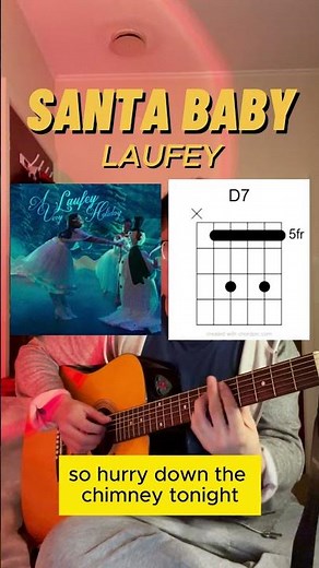 Santa Baby by Laufey (Guitar Cover with Chord Diagrams)