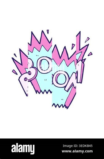 splitting motion animation of cartoon comic book explosion Stock Video Footage - Alamy