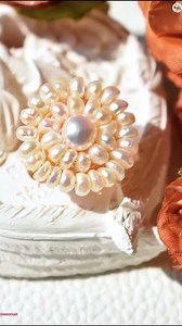DIY Freshwater Pearl Wire Wrap Ring 🥰🥰 | Wedding Decoration Ideas