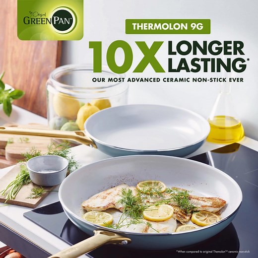 1.7K views · 14 reactions | Take your cooking to the next level. Introducing Thermolon™ 9G, GreenPan’s most advanced PFAS-FREE ceramic non-stick coating to date. • PFAS-Free • No Toxic Fumes • Conducts Heat Beautifully • Exceptional Non-Stick Release Shop GreenPan cookware today | GreenPan | Facebook