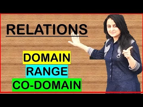 RELATIONS-DOMAIN, RANGE AND CO-DOMAIN (RELATIONS AND FUNCTIONS CBSE/ ISC MATHS)