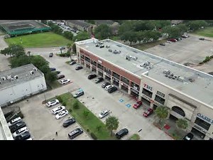 Chinatown from above -4K drone footage Houston