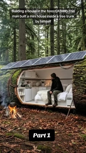 Building a Mini House in the Forest: ASMR Experience