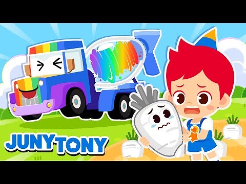 Rainbow Mixer | Where Did All the Colors Go? | Color Songs for Kids | JunyTony