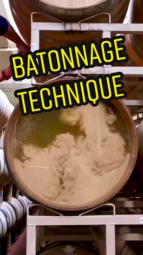 Interesting to see the Bâtonnage (lees stirring) technique. @frankfamilyvineyards this technique is used to increase contact with lees, adding additional flavors! #wine #winery #chardonnay #batonnage