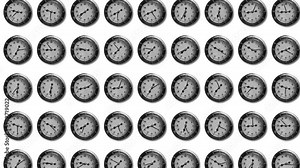 3d Clock Animation On White Wall. Time Travel Concept. Clock Animation Pattern On White Background. Digital Clock Motion Animation. Clock Time Animation Counting. Clock Motion Bg, Futuristic Digital
